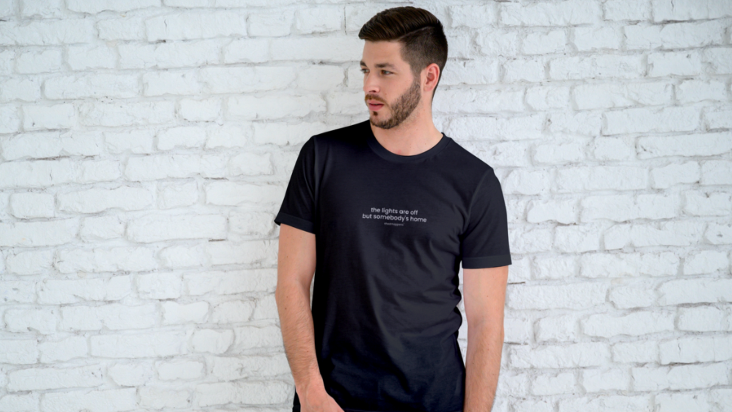 The Lights are Off Black Unisex Crew Neck T-Shirt